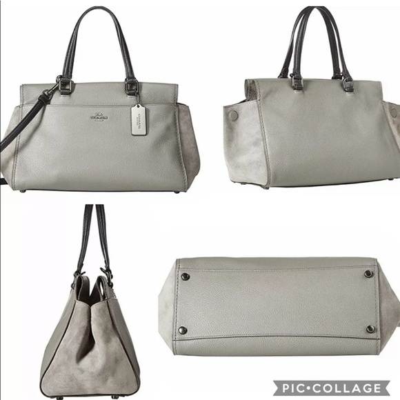 SALE💥💥NWT COACH FULTON SHOULDER BAG COLOR-BLOCK MIXED LEATHER SATCHEL - Picture 2 of 9